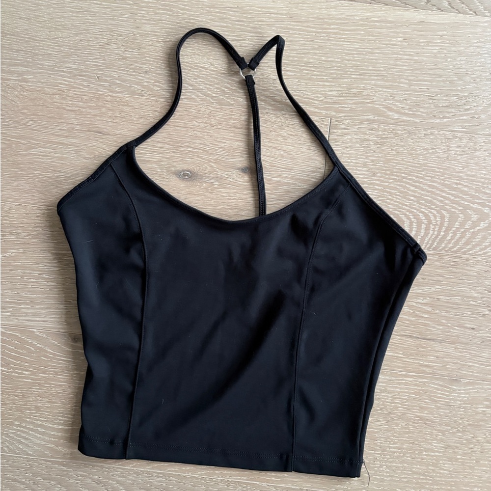 Victoria's Secret Black Racerback Cropped Cami